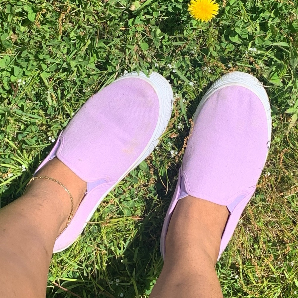Purple Slip on Platform Shoes, Vans Style